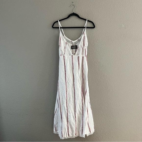 Reformation Daria Wrap Dress in Ivory & red size XS - Picture 3 of 9